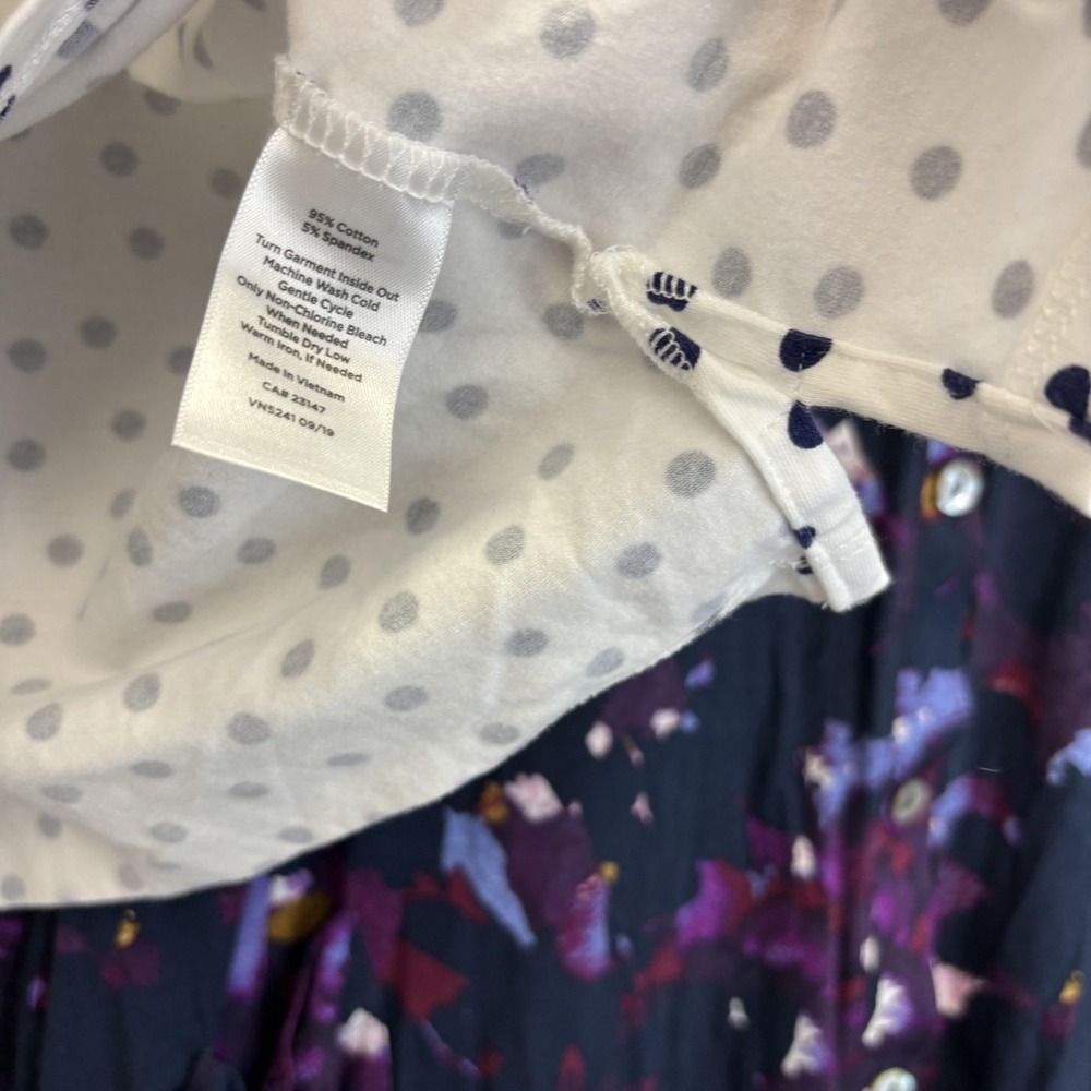 Lot Of 2 Talbots LOGO Lori Goldstein Tops Womens XL Button Up Dot Floral Stretch - Picture 7 of 12